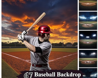50+ Baseball Digital Backdrop, Baseball Stadium Lights, Baseball Field Background, Softball Background, Sports Poster, Smoke Effect Backdrop