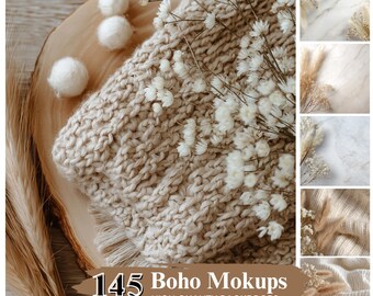 Boho Photo Backdrops Mockup, Boho Beige Product Mockups, Flat Lay Stock Photo Bundle, Table Flat Lay Photography Mockup, Digital Download