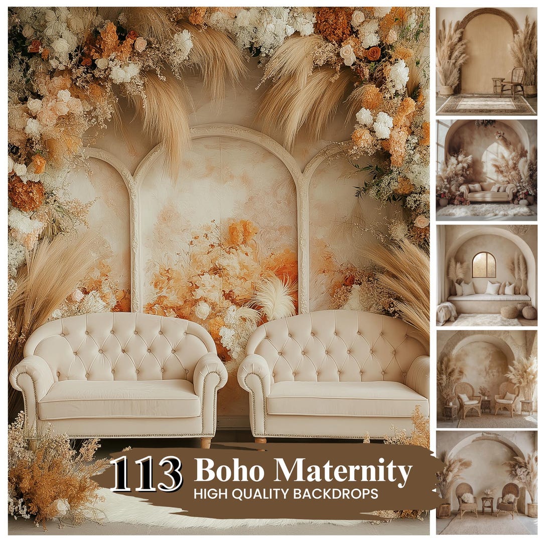 100+ Boho Maternity Digital Backdrop, Minimal Arches, Boho Wedding ...