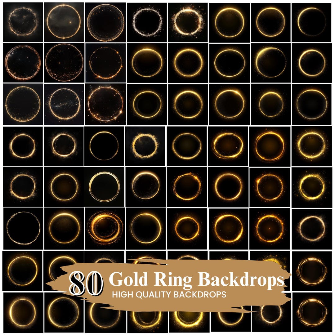 50+ Gold Ring Photo Overlays Backdrops, Maternity Halo Photoshop ...