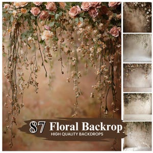 80+ digitala blommiga bakgrunder, konst med blommiga överlägg, bakgrund för gravidstudio för Photoshop-överlägg, konsttexturer, digital nedladdning