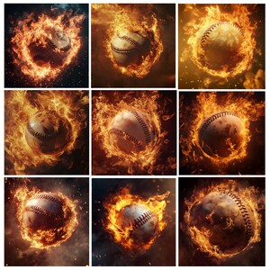 50+ Baseball Fire Backdrop, Softball Digital Backdrop, Sport Banner ...