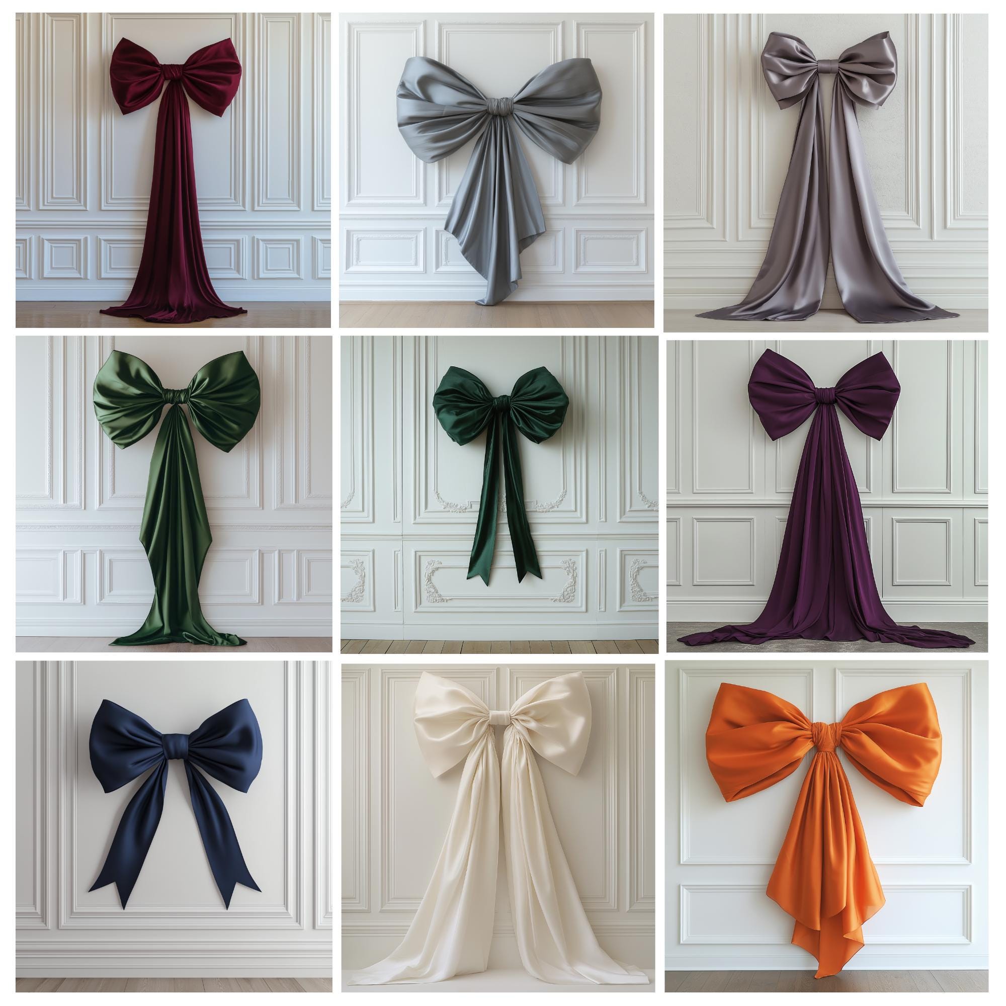 50+ Big Velour Bow Digital Backdrops, Ribbon Studio Digital Backdrops ...