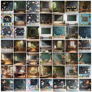 50+ Zurück zur Schule Kreidetafel-Digital-Hintergrund, Vorschul-Klassenzimmer-Hintergrund, Kinderporträtfotografie, Foto-Abschluss, digitaler Download