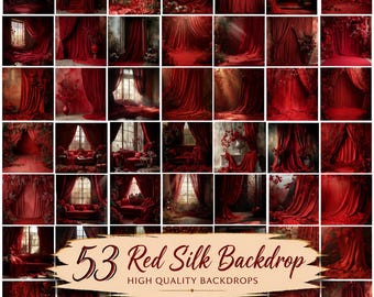 Más de 50 fondos digitales románticos de seda roja, fondos digitales para fotografía de estudio, superposiciones para Photoshop, superposiciones de fondos digitales para fotografía boudoir de maternidad.