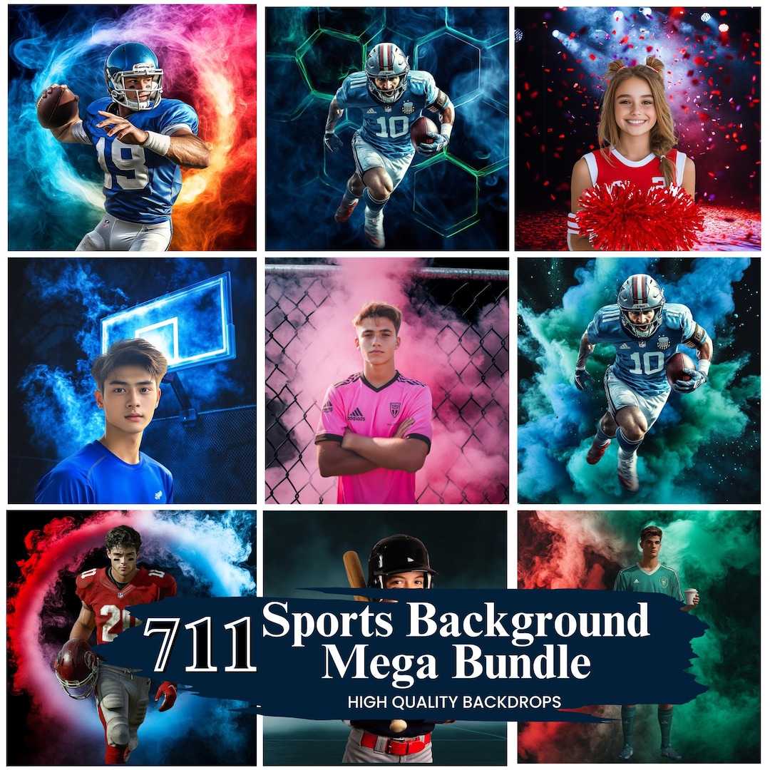 Sports Interface Background 700+ Sport Digital Backdrops Mega Bundle, Sports Backgrounds and ...