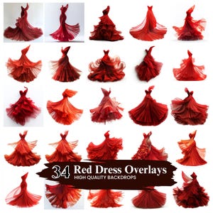 30+ Red Dress Backdrop, Maternity and Wedding Digital Backdrops, Studio Photoshop Overlays, Fine Art Texture, Digital Download