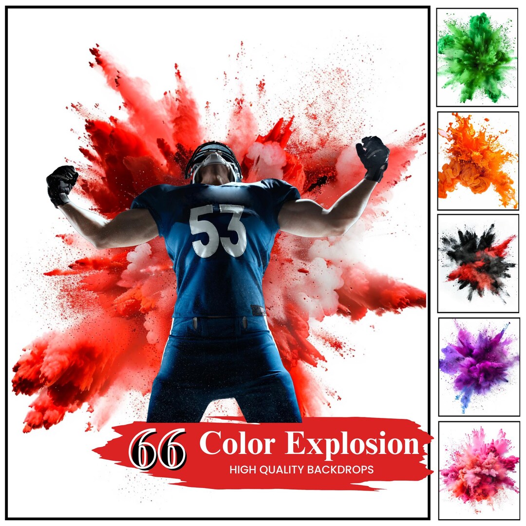 Sports Backgrounds Bundle, Color Explosion Backdrop, Powder Paint ...