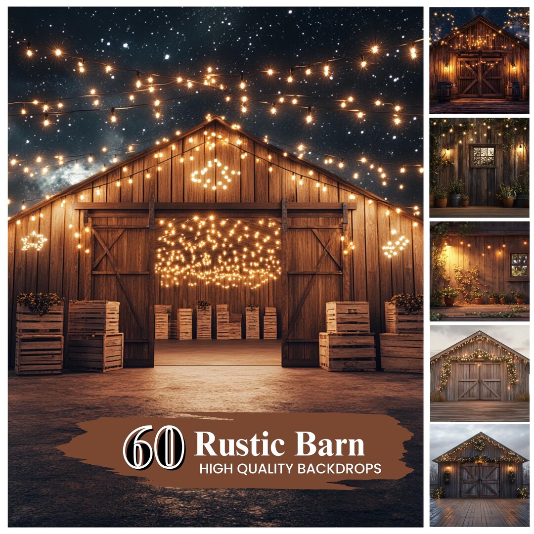 50+ Rustic Barn Digital Backdrop, Rustic Wood Backdrop Photography ...
