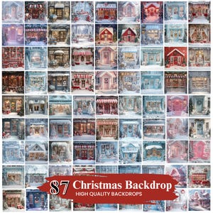 50+ Christmas Digital Backdrops, Candy Store Backdrops, Holiday Backdrop for kids, Photo Overlay Festive Clip Art, Studio Backdrop Composite