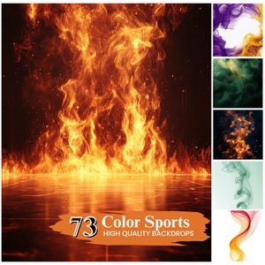 50+ Smoke Fog Digital Backdrops, Sports Photography Backgrounds For Basketball, Softball, Football, Tennis Poster, & Soccer Banner
