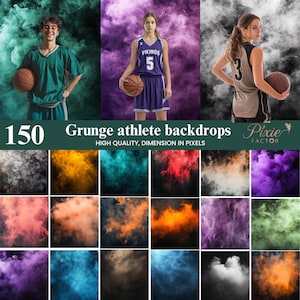 100+ grunge atleet foto digitale sport achtergronden voor senior portretten, foto's van sporters, sport banners achtergronden, digitale download