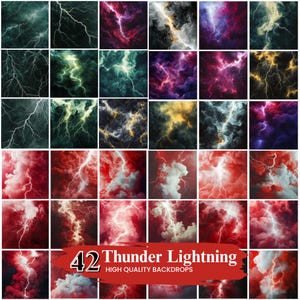 40+ Lightning Shock Backdrops, Sports Lightning Themed Photography Background, Electrical Sparks Lightning Backdrop, Digital Download