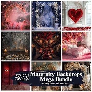500+ Maternity digital Backdrop Mega Bundle,  Floral Maternity Backdrop, Old Castle Backdrop, Fine Art Textures Overlays Backdrop bundle