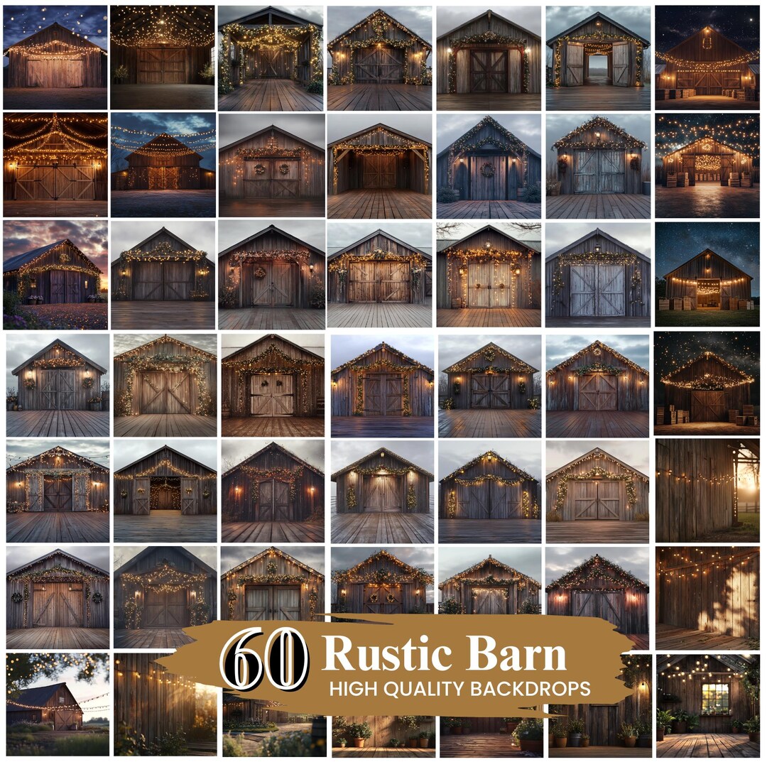 50+ Rustic Barn Digital Backdrop, Rustic Wood Backdrop Photography ...