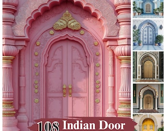 Indian Door Backdrops, Wedding and Maternity Decor  Backgrounds (Digital Download)