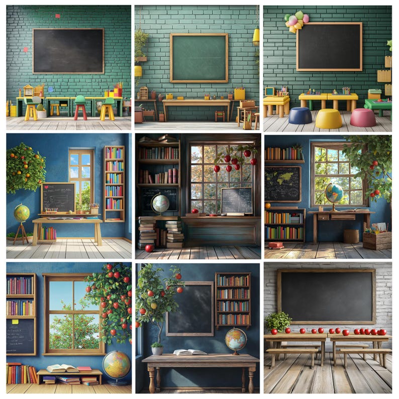 50+ Chalkboard Classroom Photography Backdrops (digital Download) - Etsy