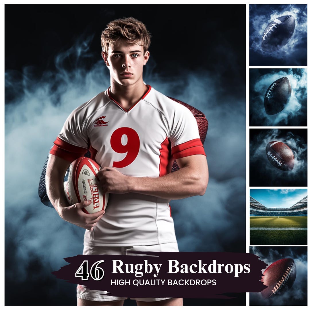 Rugby Sport Digital Backdrops, Sport Backdrops, Sports Poster Canva ...