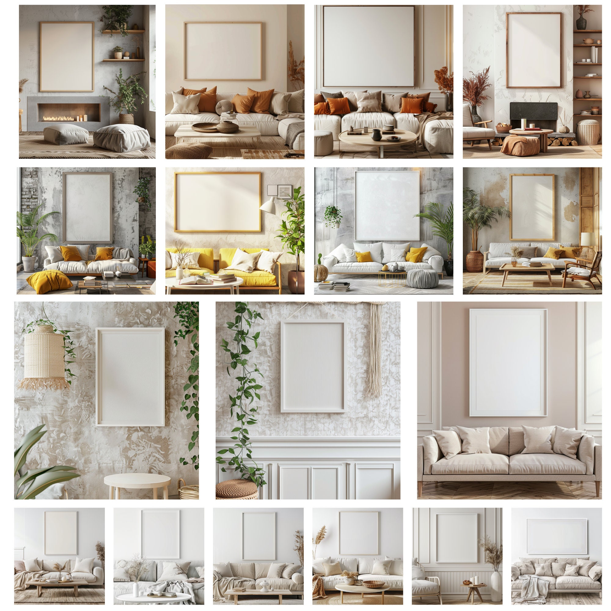 100+ Frames Mockup Bundle Set, Frame Mockup Bundle, Wall Mockup Frame ...
