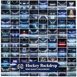 50+  Hockey Digital Backdrops, Hockey Background For Hockey Banner, Sports Backdrop, School Sports & Senior Portrait Photo, Digital Download