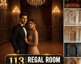 Regal Room Digital Backdrop, Elegant Studio Photography Overlay (Digital Download)