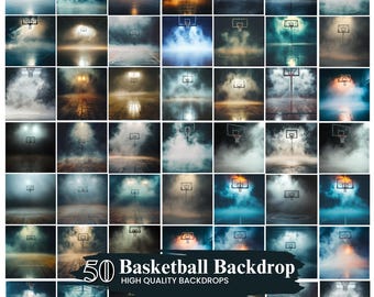 50 Basketball Digital Backdrops, Basketball Background For Basketball Banner, Sport Backdrops, Sports Poster Template, Digital Download