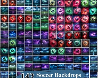 Soccer Photography Backdrops, Sports Poster Backgrounds (Digital Download)
