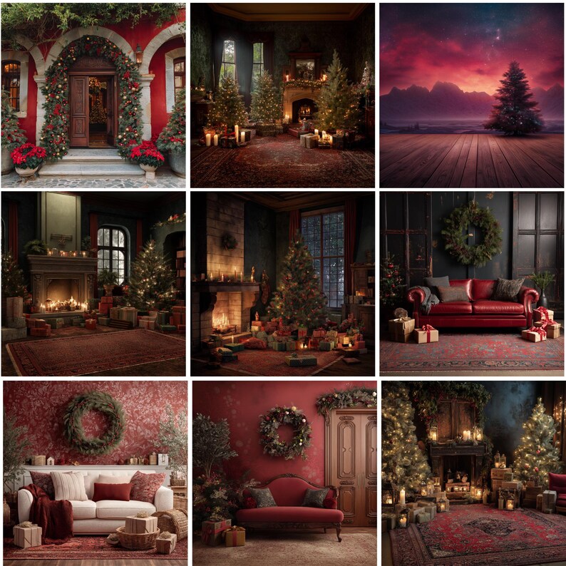 Christmas Bokeh Backdrops, Christmastime Digital Backdrops, Holiday ...