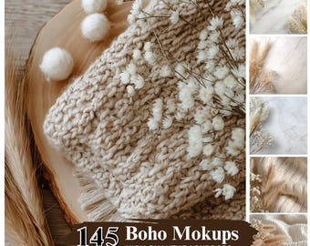 Boho Photo Backdrops Mockup, Boho Beige Product Mockups, Flat Lay Stock Photo Bundle, Table Flat Lay Photography Mockup, Digital Download