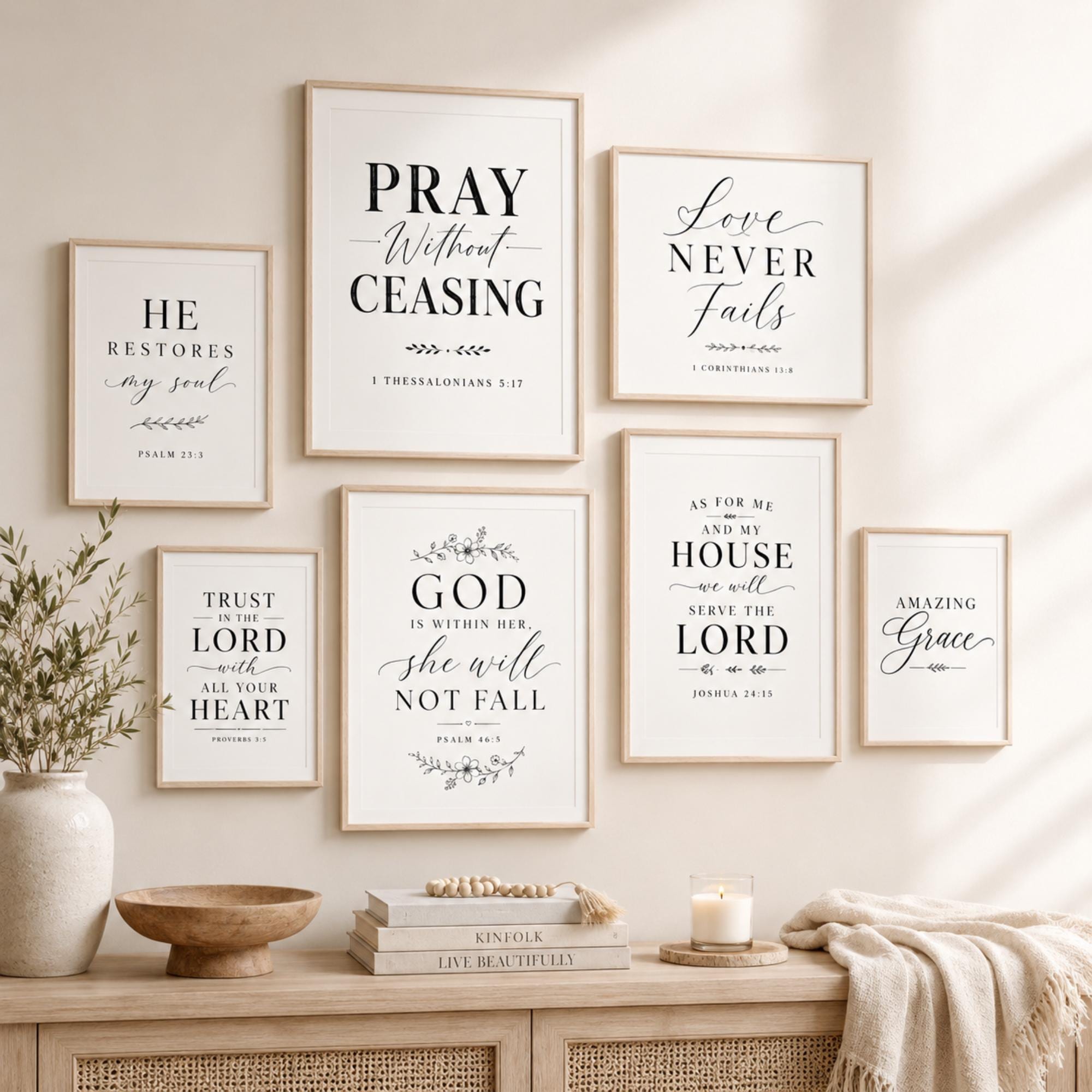 20+ Christian Scripture Wall Art, Minimalist Bible Verse Prints, Modern ...