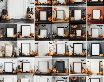 Halloween, pakiet makiet ramek, makiet ramek do zdjęć, ramka z dyniami, makiet jednej ramki, Halloween, makiet ramek jesiennych, pobieranie cyfrowe