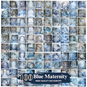 50+ Maternity Digital Backdrop, Blue Digital Backdrop, Gender Blue Bundle Family Backdrop, Floral Maternity Backdrop, Digital Download
