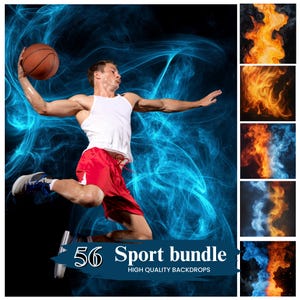 Smoke Fog Sport bundle picture backdrops for Composite Photography, Sports and Senior Background, Fine Art Texture Photoshop Studio Overlay