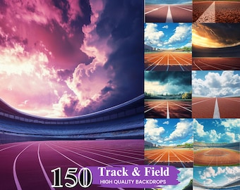 100+ Track & Field Canva Template, Digital Backdrops for Sports Photography, School Sports, and  Senior Portrait Photo PNG, fine art texture