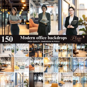 150+ Modern Office Digital Backdrops for Professionals, Personal Branding Background, Headshots and Business Portraits, Digital Download
