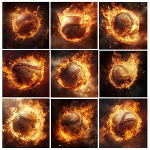 50+ Baseball Fire Backdrop, Softball Digital Backdrop, Sport Banner ...