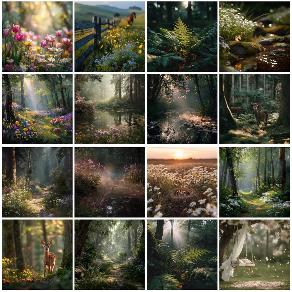 50+ Spring Digital Backdrops for Photography, Easter Backgrounds ...