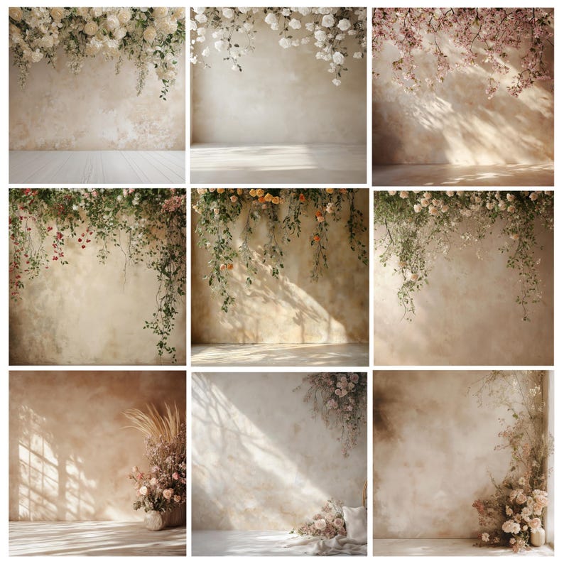 80+ Floral Digital Backdrops, Floral Overlays Art, Maternity Studio ...