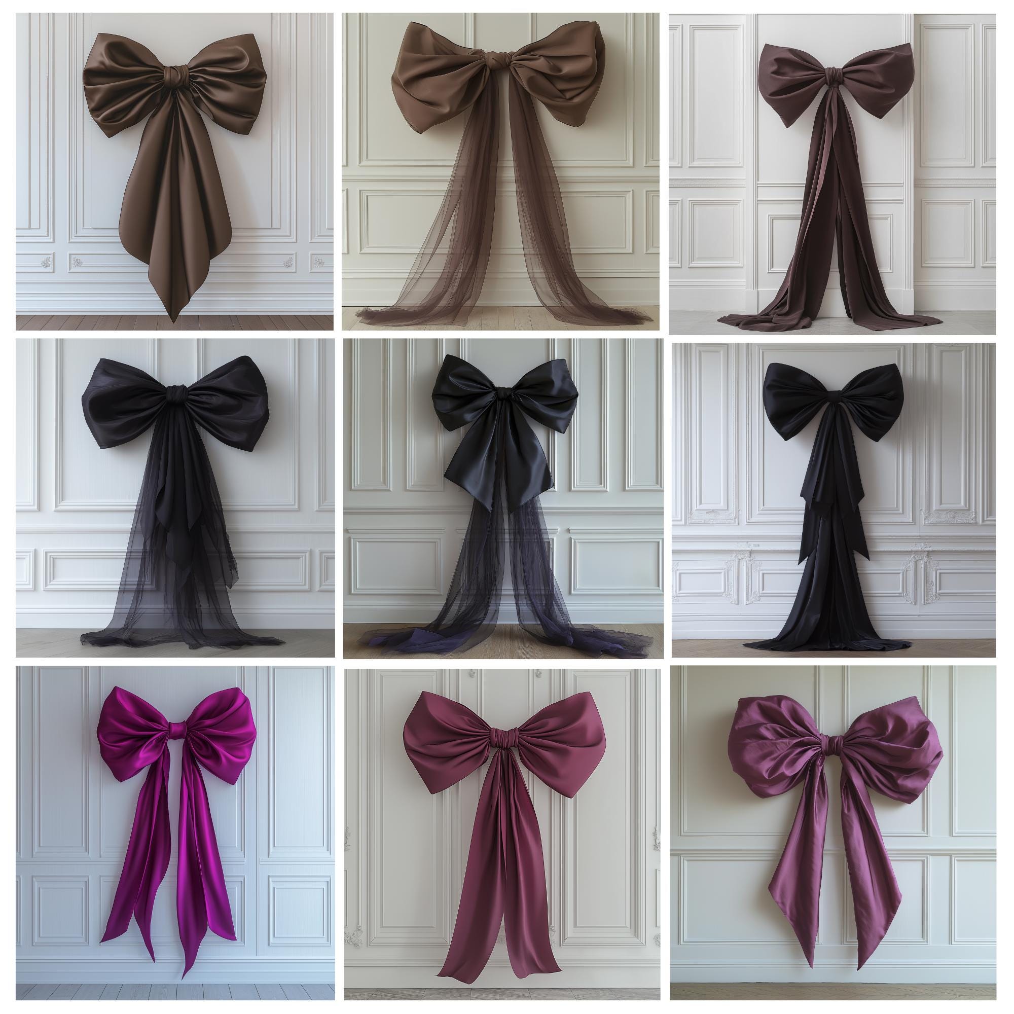50+ Big Velour Bow Digital Backdrops, Ribbon Studio Digital Backdrops ...