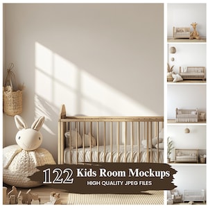 Oltre 100 mockup per la cameretta dei bambini, bundle di mockup per la cameretta dei bambini, arte murale per la cameretta dei bambini, mockup carino per la cameretta dei bambini, mockup ad alta risoluzione, download digitale