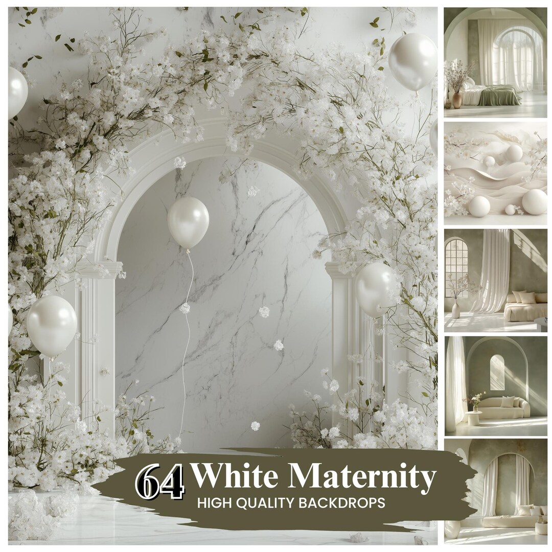50+ White Maternity Digital Backdrop, Wedding and Maternity Backdrop ...