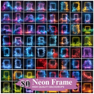 50+ Neon Frame Sporty Backdrop, School Sports Backdrop, Backgrounds for Sports and Portraits and banners, Photoshop, School Sports
