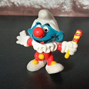 The Smurfs - 2.5" PVC figure - McDonalds Jester Smurf
