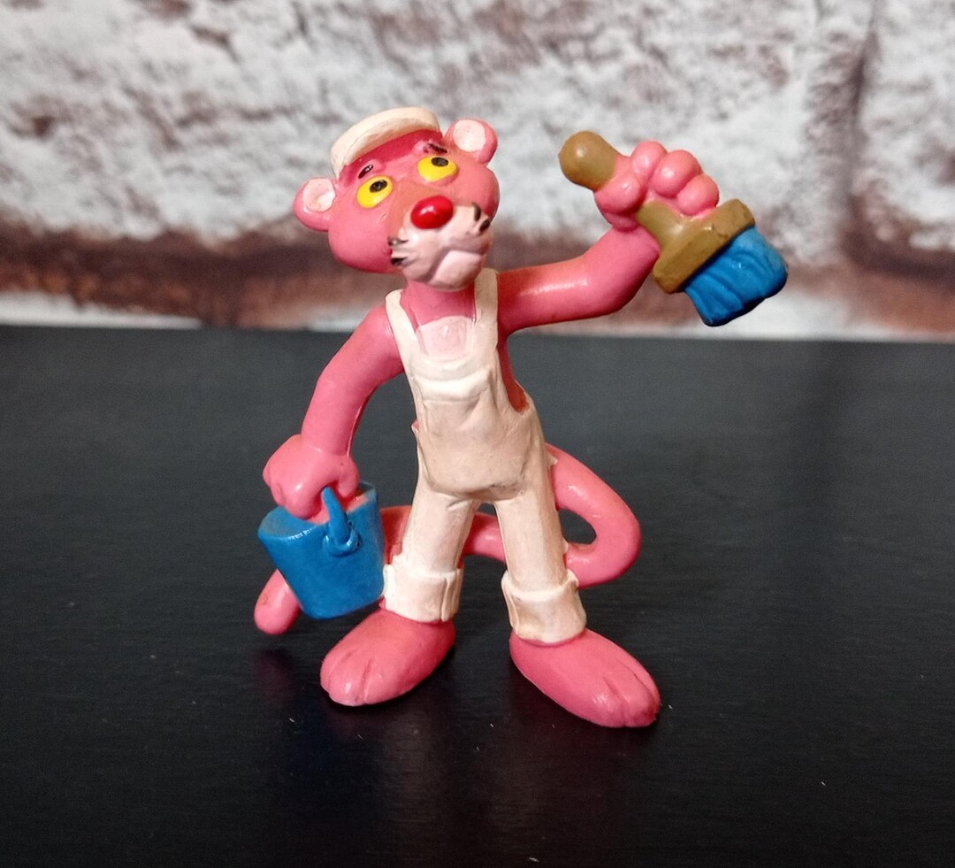 2.5 PVC Figure Pink Panther Painter Pink Bully United Artists - Etsy