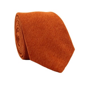 Knallorange Skinny Krawatte – 100% Baumwolle für Business, Hochzeit und Freizeit