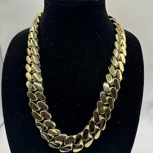 22 mm 24 &quot;580g Handmade Miami Kubanische Gliederkette SCHWERE - 14k Vergoldet, Geschenk Jubiläum Geburtstag