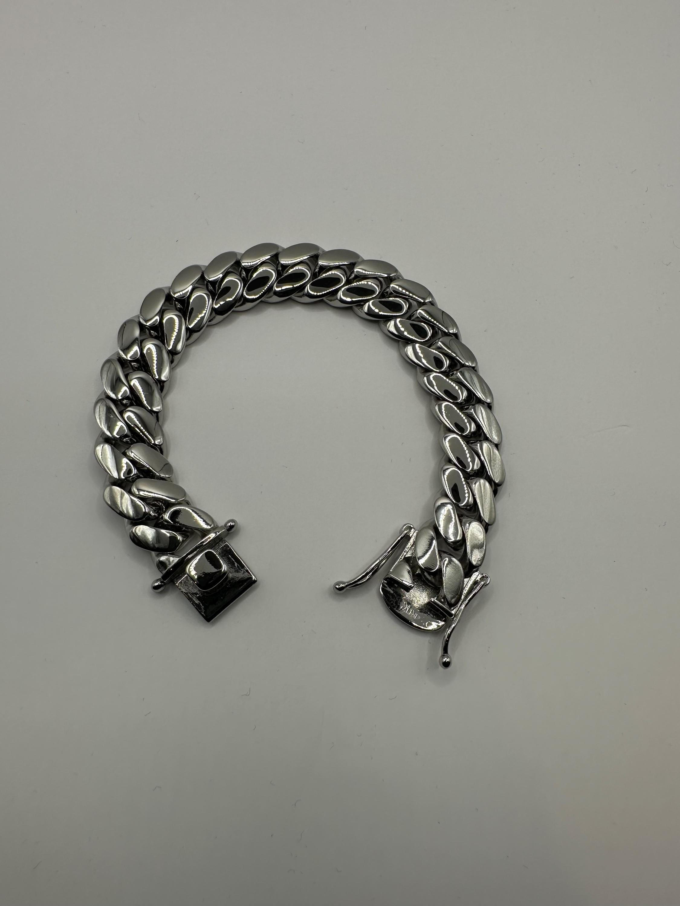 15 mm 8インチ 95g ハンドメイド マイアミ キューバンリンク