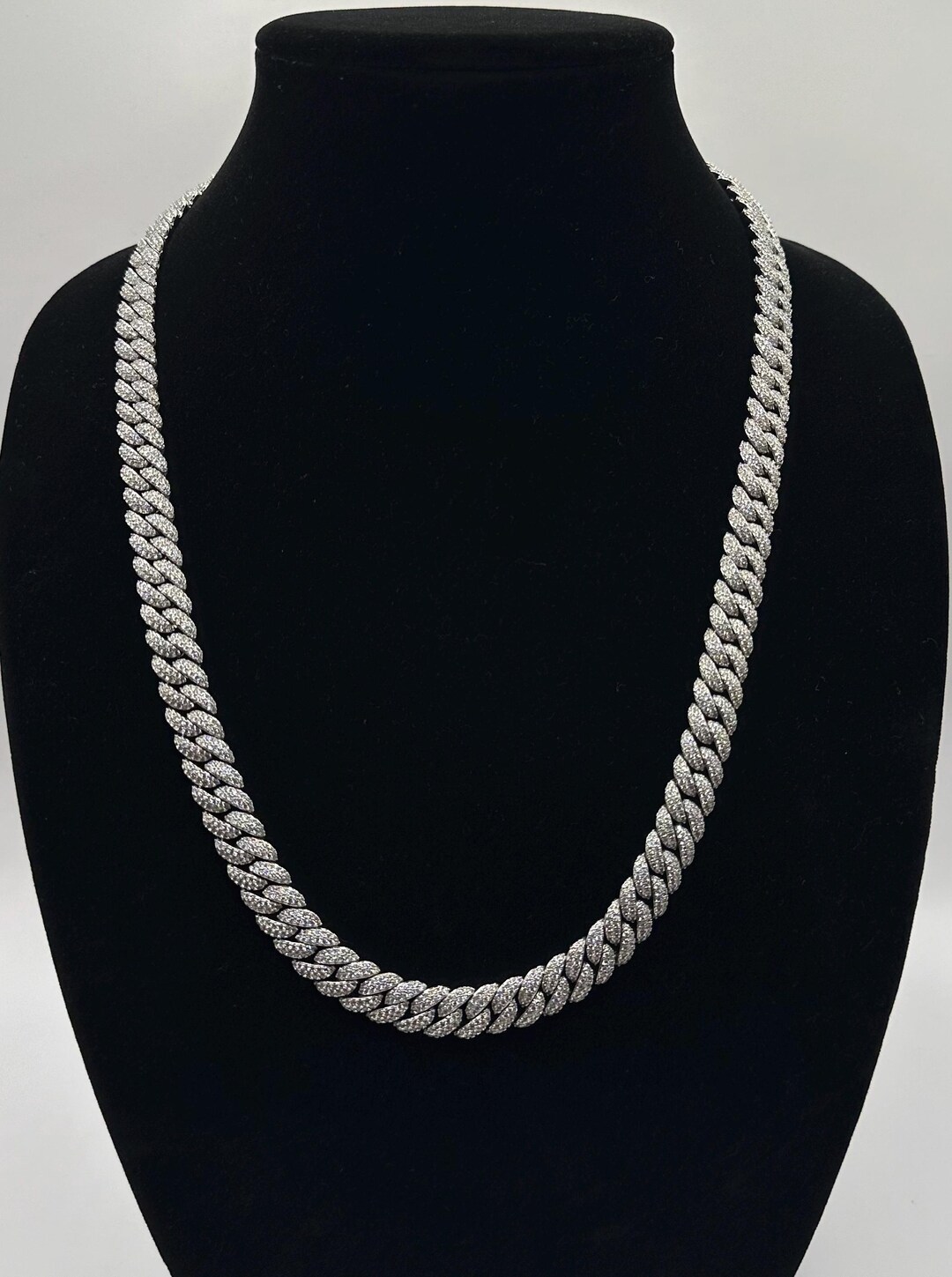 10mm 24” 110g 3AAA+ CZ Ice Hip Hop Miami Cuban Link Chain - White