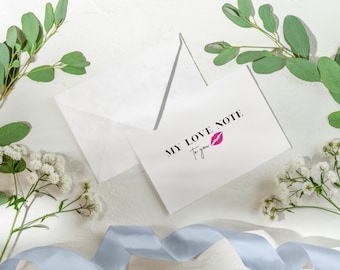 Valentine's Day Card With Love Note To Husband, Love Note Valentine for Husband Valentine for Him Anniversary Card For Husband