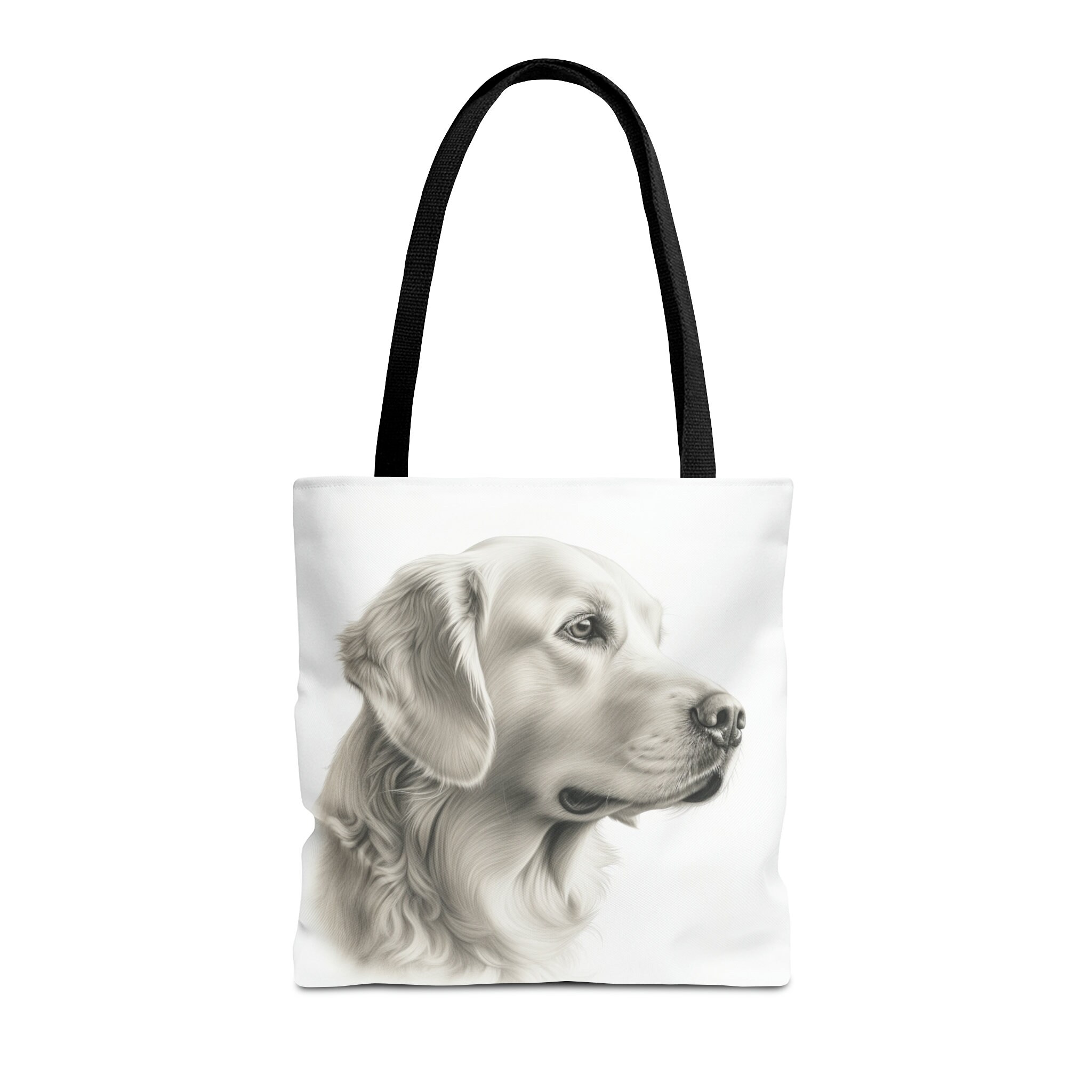 thumbnail image 2 of Christmas Golden Retriever Dog Canvas Tote Bag For Shopping 13x15, Xmas 2 of 12
